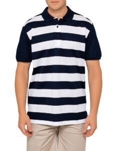 Men’s Block Stripe Polo