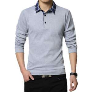 Mens Patchwork Turn down Collar Golf Shirt Polo Shirts Manufacturer in Bangladesh