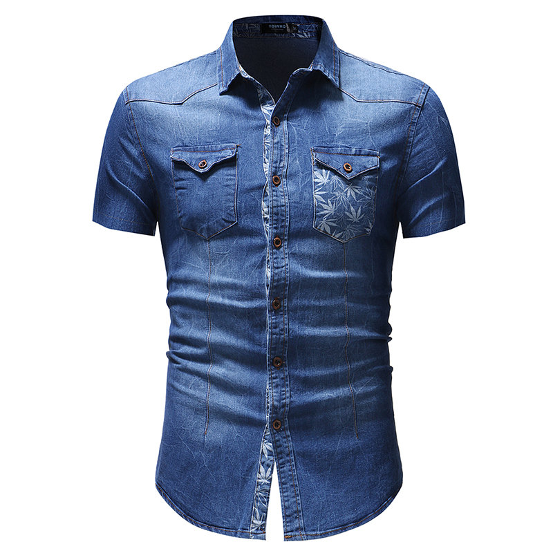 Printing Patchwork Short Sleeve Shirts