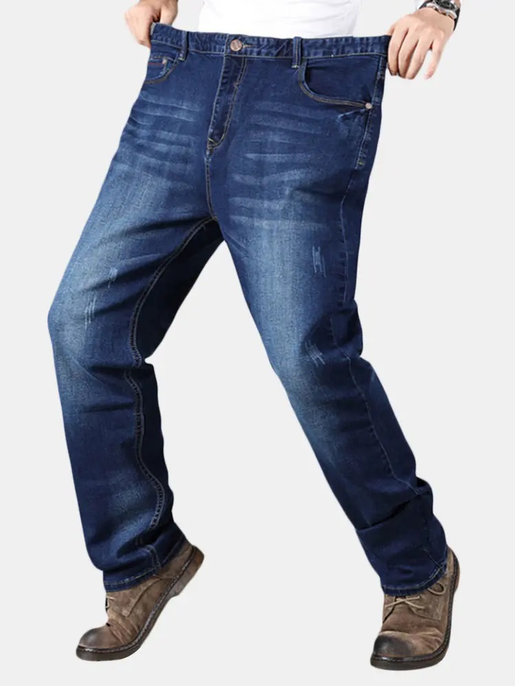 Loose Plus Size Casual Business Half Waist Jeans