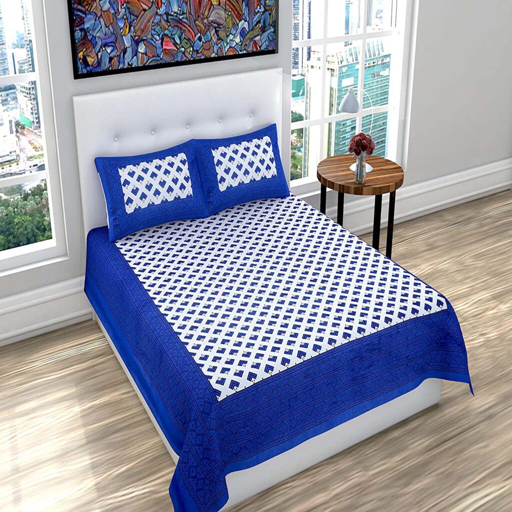 100% Cotton Bedsheet with Pillow Covers