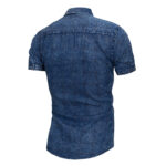 2 427 Casual Chest Pocket Plaids Denim Shirts