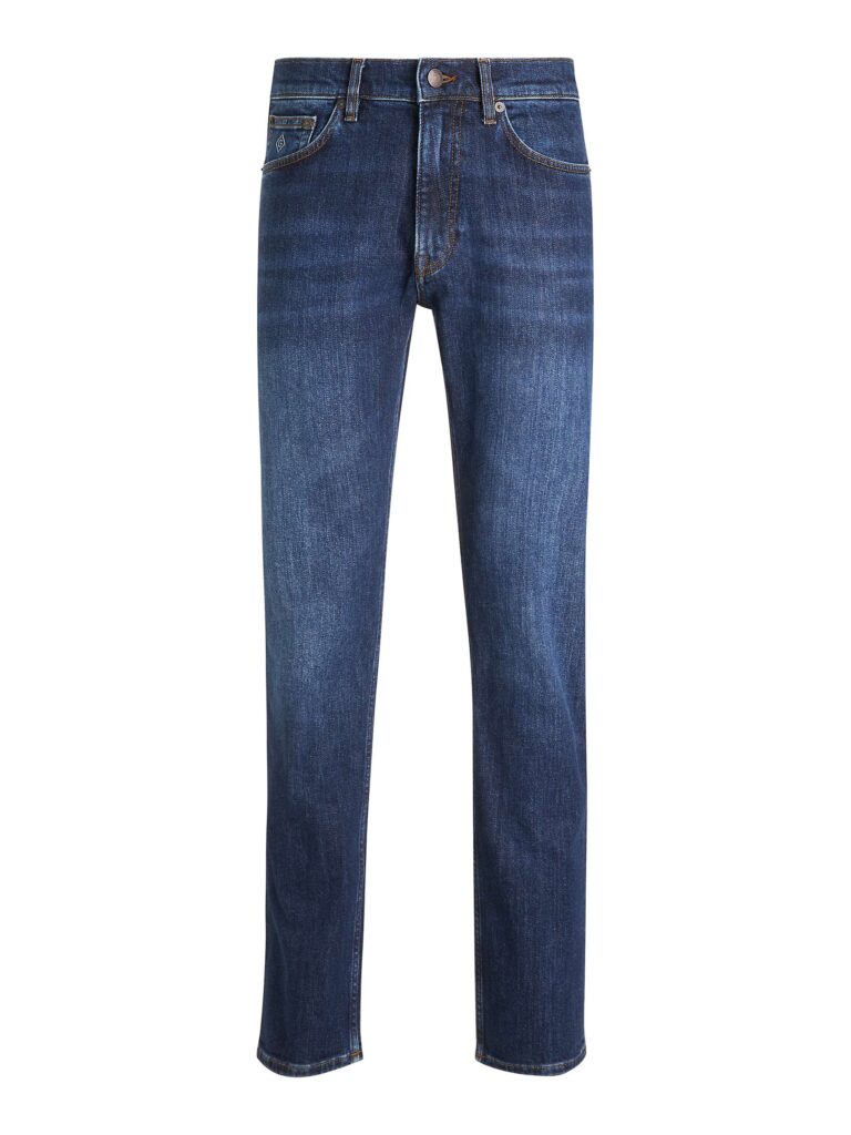 Regular Straight Jeans Dark Blue Rinse