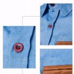 3 518 Denim Washed Slim Fit Long Sleeved Casual Dress Shirts
