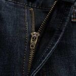 4 144 Black Spring Elastic Straight Fit Loose Long Jeans