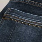 5 144 Black Spring Elastic Straight Fit Loose Long Jeans