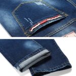 5 157 acid wash straight legs slim ripped jeans
