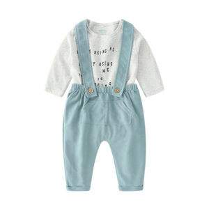 Baby 2PcsRomper + Suspender Pants Sets