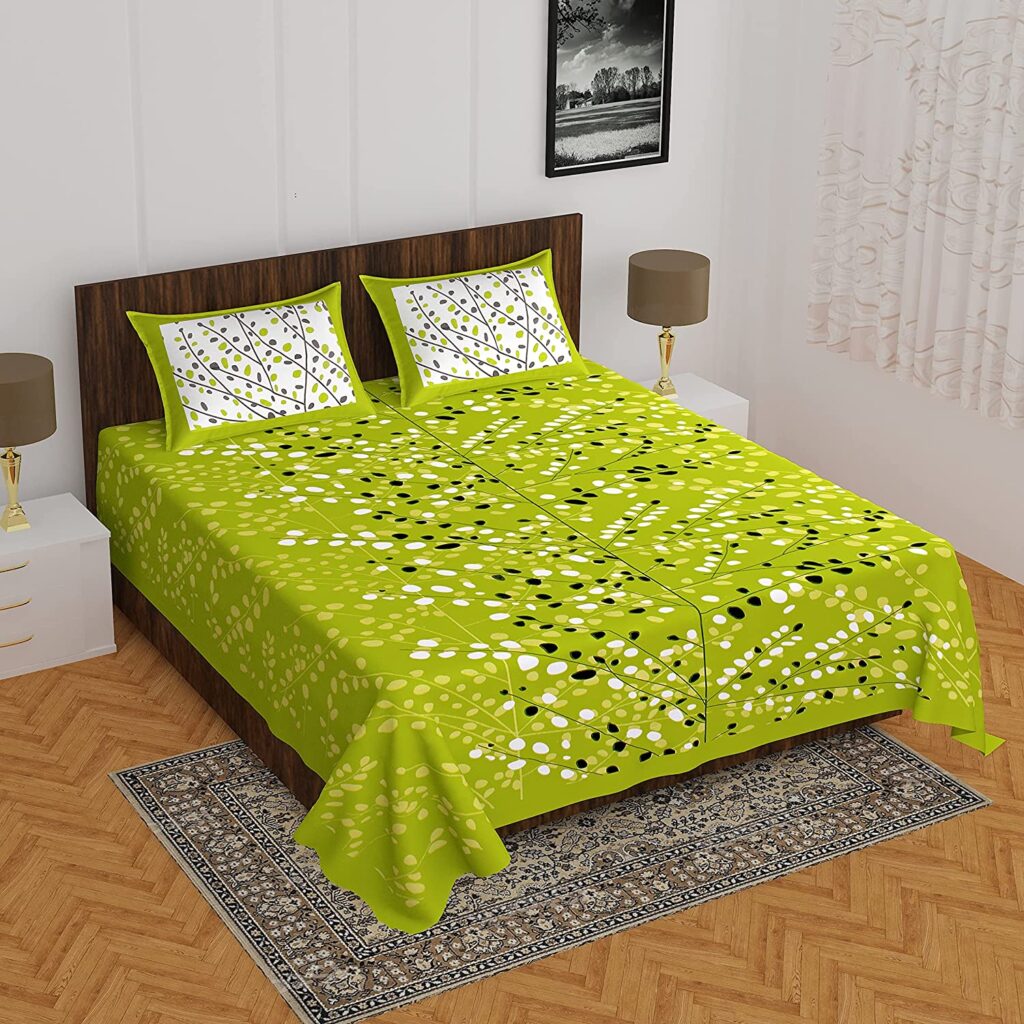 Cotton Bed sheet with Pillow Cover