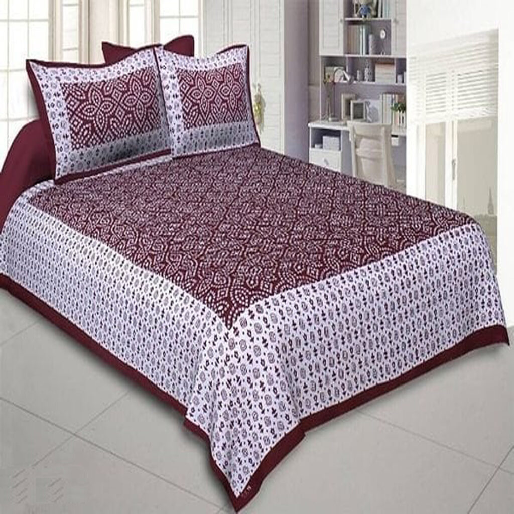 Queen Print Flat Bedsheet cotton bed sheets