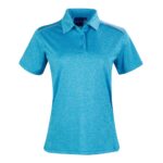 2 281 Womens Quick Dry Reflective Piping Polo Shirt