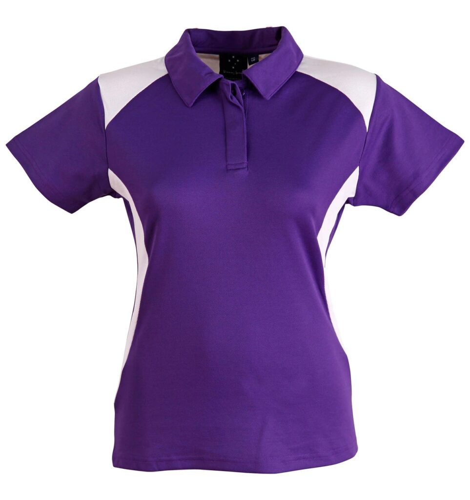 Womens Short Sleeve True Dry Contrast Polo Shirt