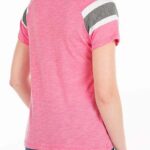 Ladies Cotton Striped Sleeve T‑shirt