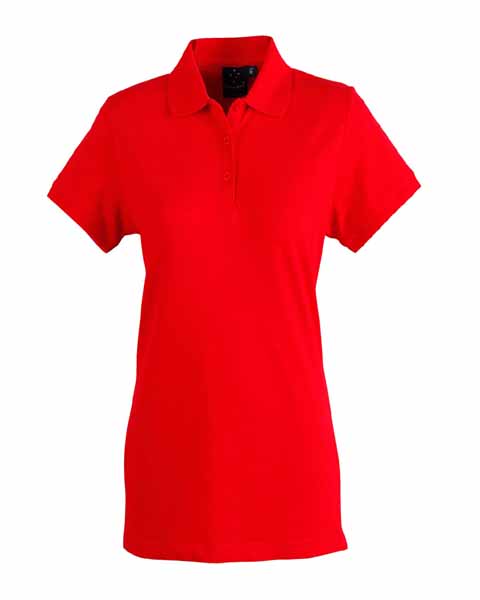 Womens Poly Cotton Pique Dry Wear Knit Polo Shirt