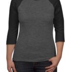 44 4 Canvas Raglan Crew Neck Ladies Juniors T-shirts