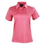 5 272 Womens Quick Dry Reflective Piping Polo Shirt