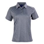 6 204 Womens Quick Dry Reflective Piping Polo Shirt