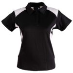 6 209 Womens Short Sleeve True Dry Contrast Polo Shirt