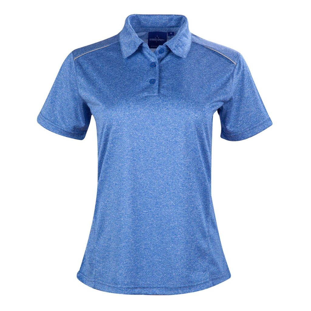 Womens Quick Dry Reflective Piping Polo Shirt