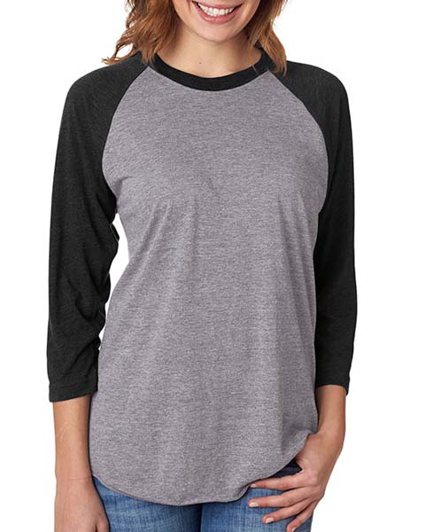 Tri-blend Unisex Sleeve Raglan Ladies T-Shirts