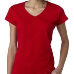 V Neck Fit Soft Ladies Junior T Shirt 6 V-Neck Fit Soft Ladies Junior T-Shirts