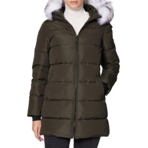 Women’s Faux Fur-Trim Hooded Coat