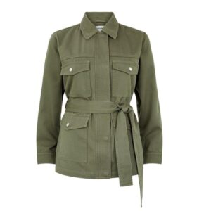 Women’s Khaki Belted Lightweight Jacket