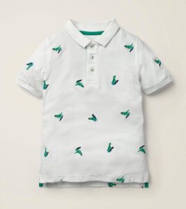 Boys Printed Piqué Polo Shirt