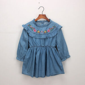 Girl’s Long Sleeve Casual Dress For 2Y-9Y
