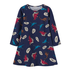 Girl’s Long Sleeve O-Neck Casual Dress