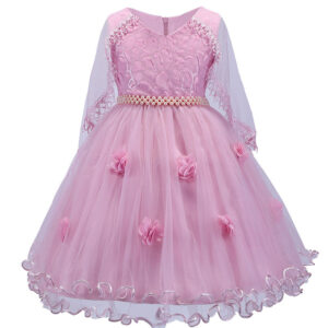 Girl’s Pearls Shawl Fancy Princess Dress