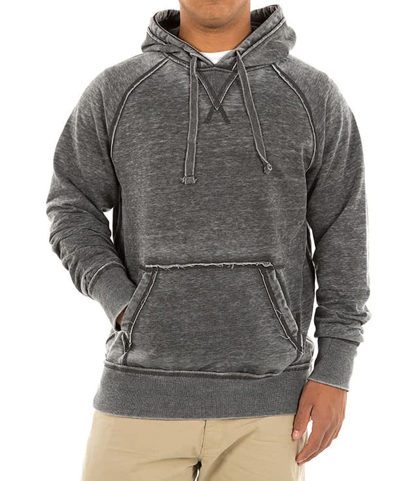 Men’s Stitching Drawstring Fold Design Hoodie