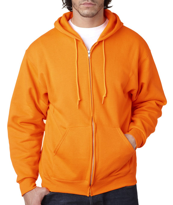 Mens Blended Full Zip Hooded Sweatshirt hoodie