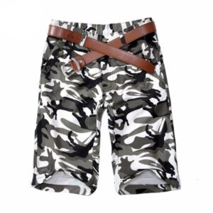 Men’s Breathable Camo Knee Length Cargo Shorts