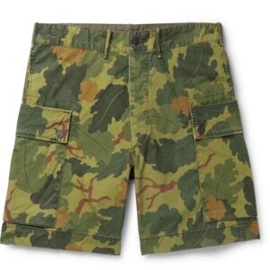 Men’s Camouflage-Print Cotton-Canvas Cargo Shorts