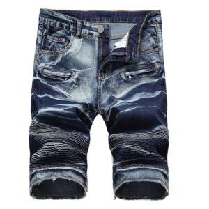 Mens Casual Fold Five Point Short Denim Shorts Men's Casual Shorts