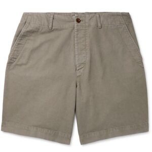 Men’s Garment-Dyed Herringbone Cotton Shorts