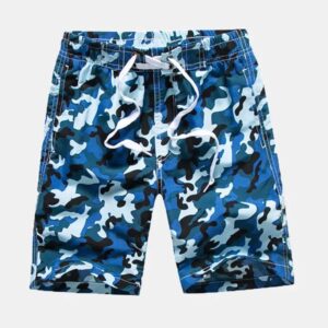 Mens Hawaiian Style Camouflage Printing Beach Board Shorts Men's Casual Shorts