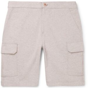 Men’s Mélange Cotton-Blend Jersey Cargo Shorts