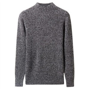 Men’s Mock neck long-sleeve knitted sweater