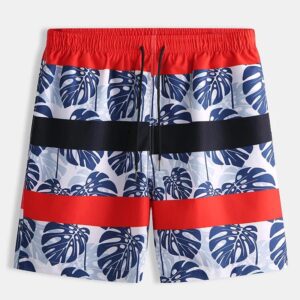 Men’s Patchwork Printing Floral Board Shorts0