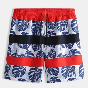 Men’s Patchwork Printing Floral Board Shorts0