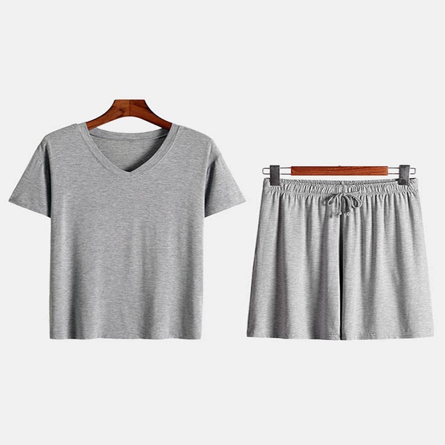 Men's Cotton Shorts & T-Shirt Pyjama Set - Sleeveless Summer Nightwear, Sizes S-2XL 8 thumbnail image