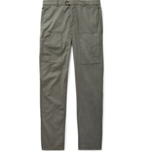 Men’s Slim-Fit Stretch-Cotton Twill Cargo Trousers