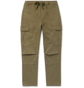 Men’s Slim-Fit Tapered Cotton-Blend Cargo Trousers