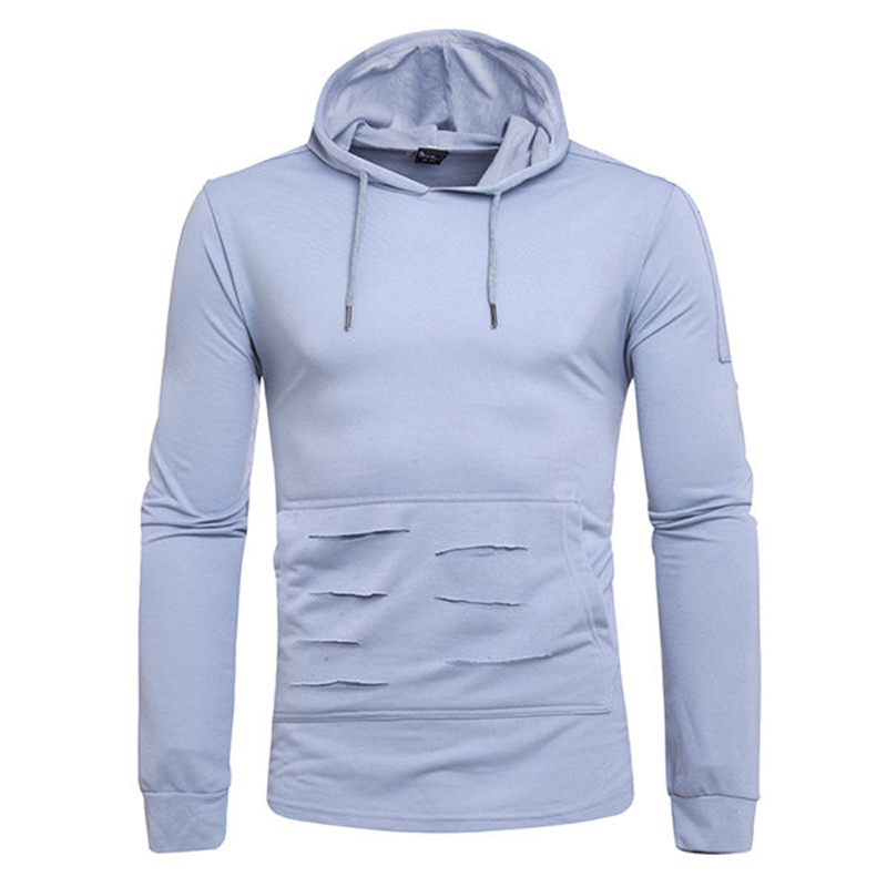 Mens Solid Color Slim Fit Casual Sport Hoodie hoodie