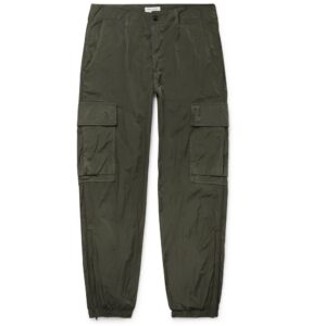 Men’s Tapered Crinkled-Shell Cargo Trousers