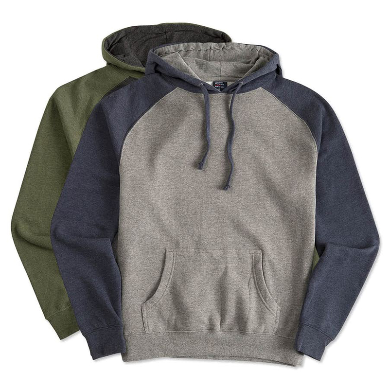 Mens Trading Heather Raglan Pullover Hoodie hoodie