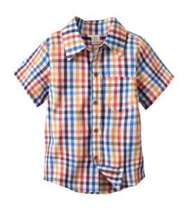 Plaid Toddlers Boys Shirts