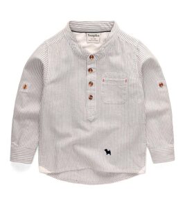 Striped Print Boys Long Sleeve Shirts